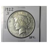 1922-S Peace Silver Dollar