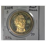 2008-S Monroe Presidential Proof Dollar