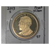 2013-S Wilson Presidential Proof Dollar