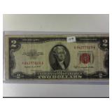 1953 B $2 Red Seal Federal Reserve Note