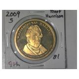 2009-S Harrison Presidential Proof Dollar