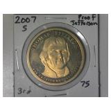 2007-S Jefferson Presidential Proof Dollar