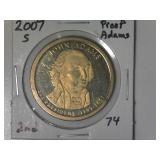 2007-S Adams Presidential Proof Dollar