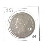 1851 US Large Cent