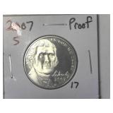 2007-S Proof Jefferson Nickel