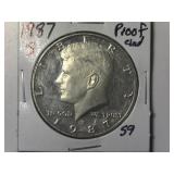 1987-S Clad Proof Kennedy Half Dollar