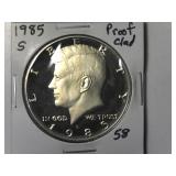 1985-S Clad Proof Kennedy Half Dollar
