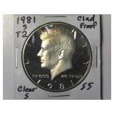 19871-S Type 2 Clad Proof Kennedy Half Dollar