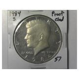 1984-S Clad Proof Kennedy Half Dollar