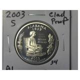 2003-S Alabama Clad Proof Washington Quarter
