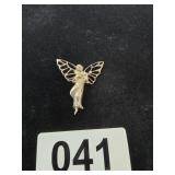 Vintage Sterling Silver Angel Brooch / Pin