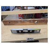 Vintage Torpedo Level and Wooden Level