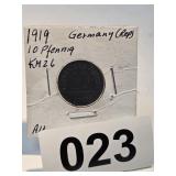 1919 10 Pfennig German Coin