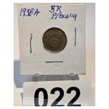 1938A 5 Pfennig German Coin