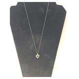 10K Gold 20' Chain with 10K Heart Pendant  1.5grms