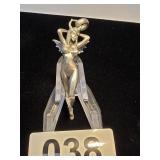 Vintage .925 Sterling Silver Sexy Witch Pendant