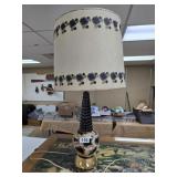 Vintage Black Mid Century Modern Table Lamp