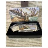 Knife with tin case