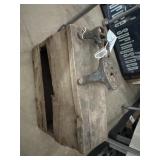 Vintage wood shoeshine box