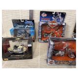 4 Toy Motorcycles