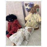 Vintage dolls and bear
