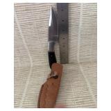 Knife with leather case made in Pakistan