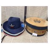 New hats and wood box