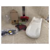 Vintage match holder, diecast car and more