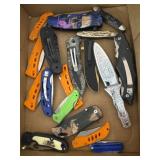 Flat of pocket knives