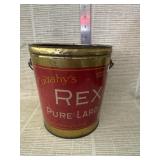 Vintage Rex Pire Lard can