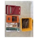 Assortment of Drill Bits, Organizers