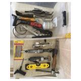 Level, Tire Plugs, Die Grinder, Can Opener, and