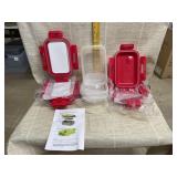 Microwave Food Containers with Freeze N Go Lids -