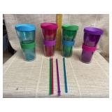 Reusable Glasses with Straws