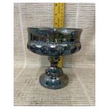 Vintage Carnival Glass Compote Bowl