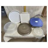 Microwave Bacon Trays, Plate Covers, Pyrex 3 Qt