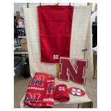 Husker Shower Curtain, 2 Hand towels, Magnet,