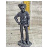 Vintage 1976 Pewter Cowboy Sculpture