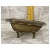 Vintage Miniature Brass Bathtub