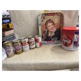 Coca-Cola Tin & Tray, Empty Beverage Cans