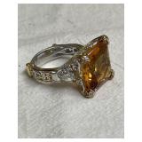 Gems en Vogue Sterling/Palladium Gemstone Ring