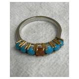 Sterling Silver Gemstone Ring Size 9