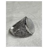 Sterling Silver Gemstone Ring Size 9