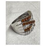 Sterling Silver Gemstone Ring Size 9