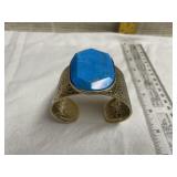 Elements by Nest Turquoise Stone Bronze Cuff