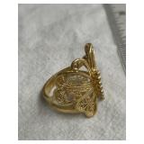 Sevilla Sterling Silver Gold Plated Ring Size 9