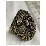Heidi Daus Ring with Gemstones Size 7