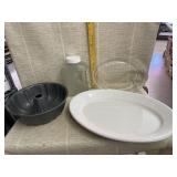 Platers, Fluted Pan, Glass Jar