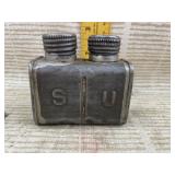 Vintage Military 2 Chamber Oil & Solvent Bottle