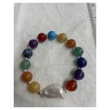 Gemstone/Sterling Silver Stretch Bracelet